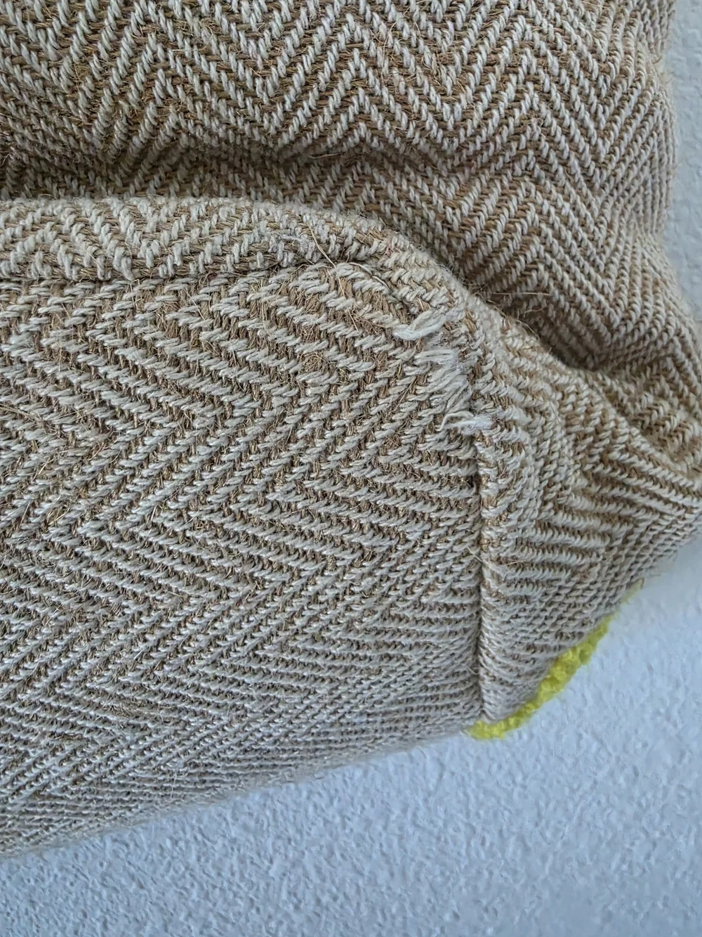 Beige Sunflower Tote Bag with Brown Handles